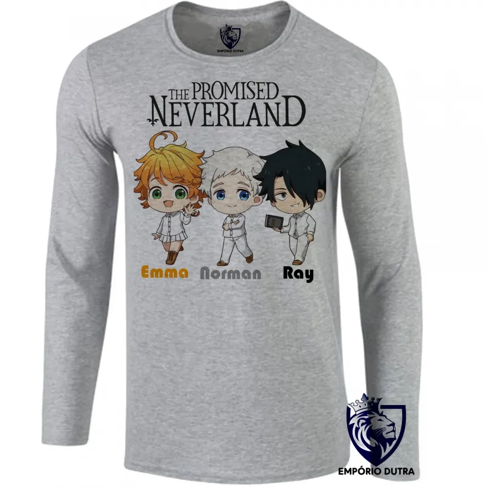 Camiseta manga longa Infantil ou Adulto The Promised Neverland pequenos Imagem