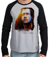 Camiseta manga longa Infantil ou Adulto William Wallace coração valente mel gibson - Foto 3