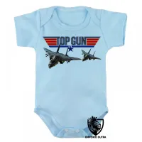 Body Bebê Infantil Top Gun Avião ajato Aeronautica - Foto 3