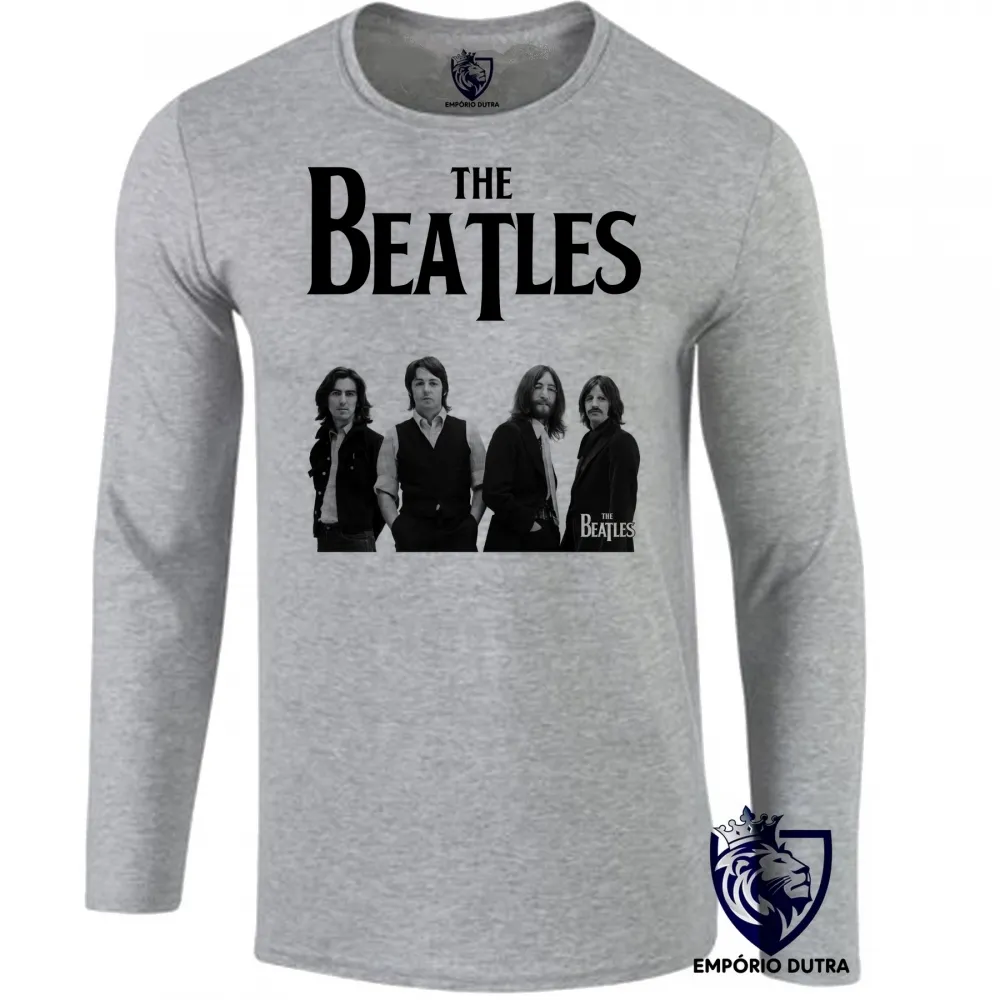Camiseta manga longa Infantil ou Adulto beatles rock John Lennon anos 60
