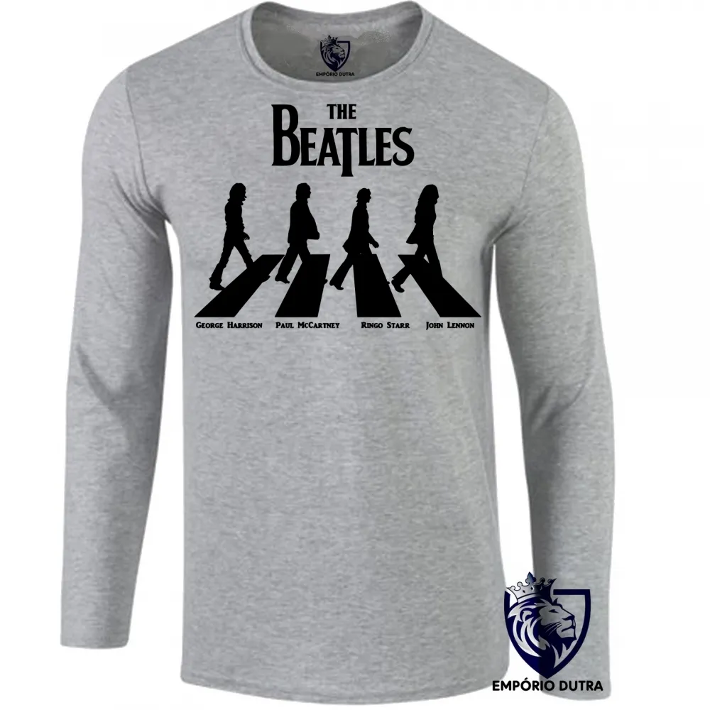 Camiseta manga longa Infantil ou Adulto beatles rock rua Paul McCartney