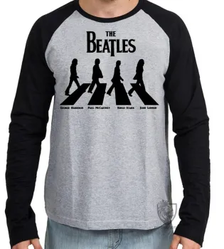 Camiseta manga longa Infantil ou Adulto beatles rock rua Paul McCartney - Foto 2
