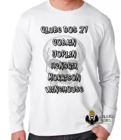 Camiseta manga longa Infantil ou Adulto Clube dos 27 rock - Foto 2