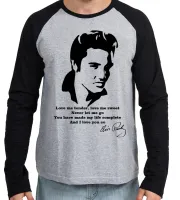 Camiseta manga longa Infantil ou Adulto Elvis Presley rei rock musica - Foto 3