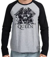 Camiseta manga longa Infantil ou Adulto queen Freddie Mercury banda rock - Foto 3
