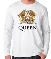 Camiseta manga longa Infantil ou Adulto queen Freddie Mercury banda rock - Foto 3