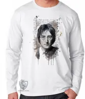 Camiseta manga longa Infantil ou Adulto John Lennon Imagine Beatles - Foto 3