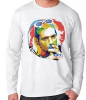 Camiseta manga longa Infantil ou Adulto Kurt Cobain nirvana colorido - Foto 3