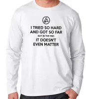 Camiseta manga longa Infantil ou Adulto Linkin Park I tried so hard banda rock - Foto 3