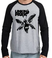 Camiseta manga longa Infantil ou Adulto Linkin Park Soldier banda rock chester - Foto 2