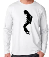 Camiseta manga longa Infantil ou Adulto michael jackson musica dança - Foto 3