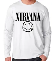 Camiseta manga longa Infantil ou Adulto nirvana carinha - Foto 3