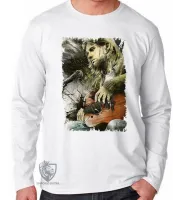 Camiseta manga longa Infantil ou Adulto Nirvana Kurt Cobain pintura - Foto 3