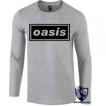Camiseta manga longa Infantil ou Adulto OASIS banda rock