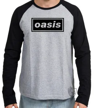 Camiseta manga longa Infantil ou Adulto OASIS banda rock - Foto 2