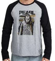 Camiseta manga longa Infantil ou Adulto Pearl Jam rock - Foto 2