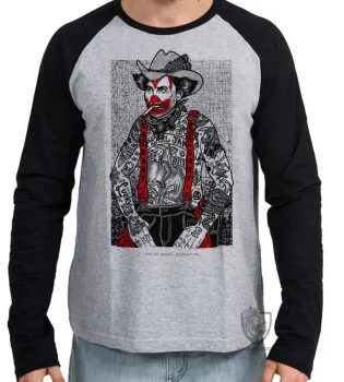 Camiseta manga longa Infantil ou Adulto Pearl Jam cowboy palhaço banda rock - Foto 2