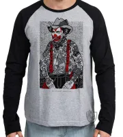 Camiseta manga longa Infantil ou Adulto Pearl Jam cowboy palhaço banda rock - Foto 2