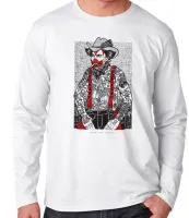 Camiseta manga longa Infantil ou Adulto Pearl Jam cowboy palhaço banda rock - Foto 3
