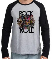 Camiseta manga longa Infantil ou Adulto Rock in roll bandas famosas - Foto 2