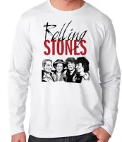 Camiseta manga longa Infantil ou Adulto rolling stones banda rock mick jagger - Foto 3
