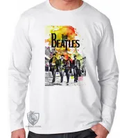 Camiseta manga longa Infantil ou Adulto The Beatles colorido - Foto 3