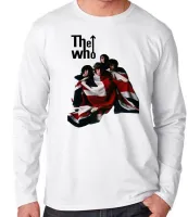 Camiseta manga longa Infantil ou Adulto the who banda rock inglaterra bandeira - Foto 3