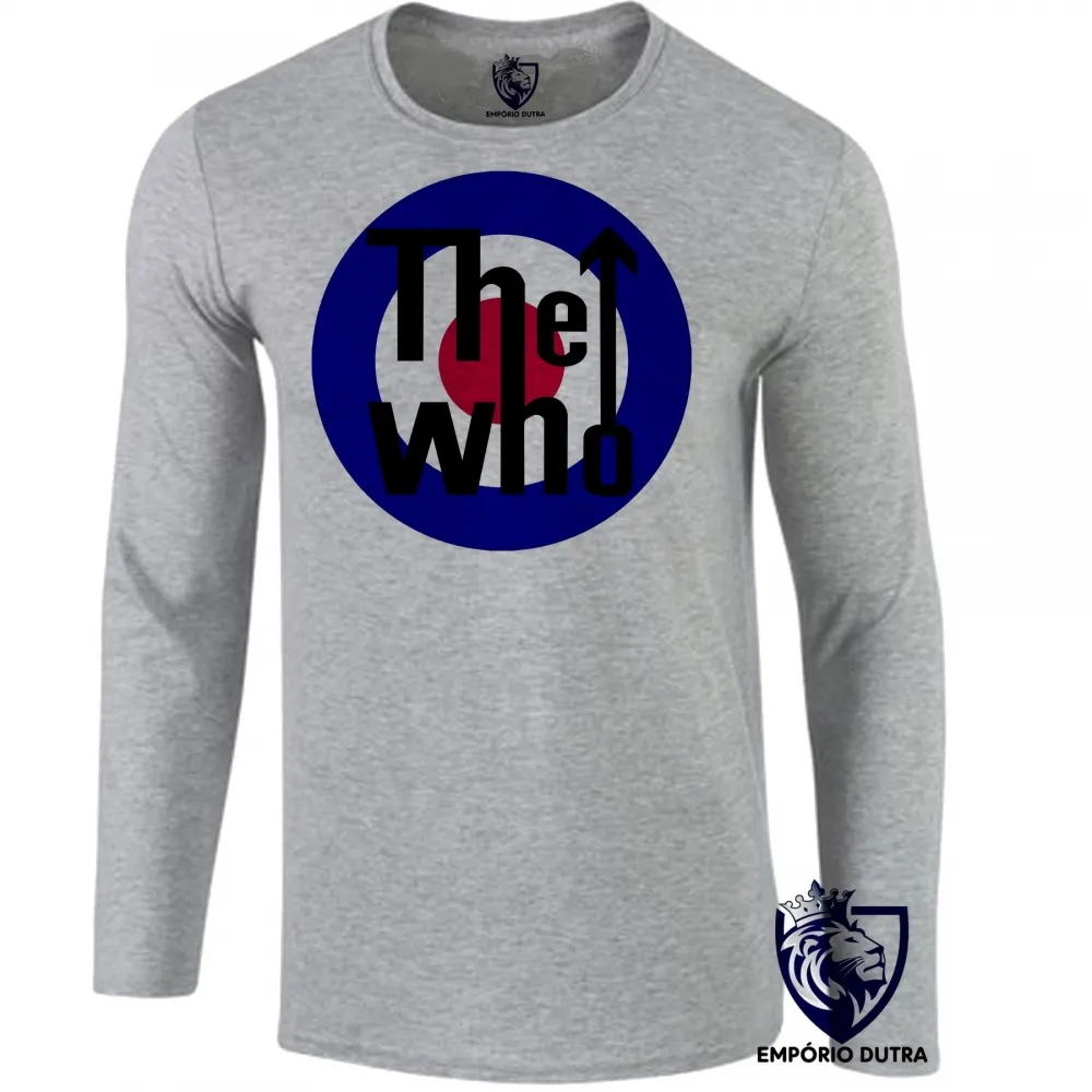 Camiseta manga longa Infantil ou Adulto the who banda rock anos 60 Imagem