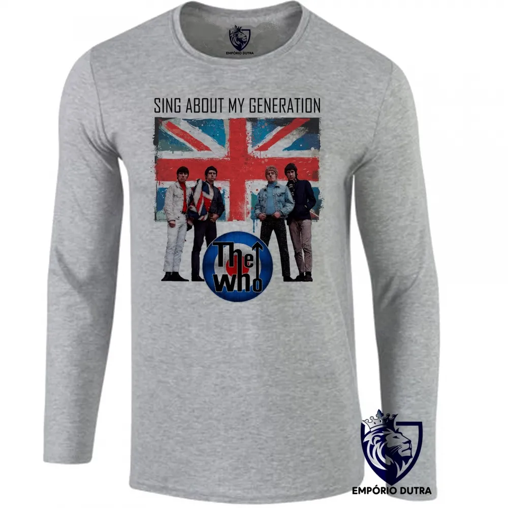 Camiseta manga longa Infantil ou Adulto the who banda rock Imagem