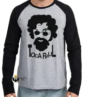 Camiseta manga longa Infantil ou Adulto Toca Raul Seixas Rei do Rock Brasileiro - Foto 2