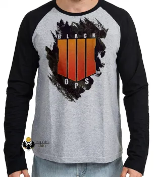 Camiseta manga longa Infantil ou Adulto call of duty black ops game tiro arma - Foto 2