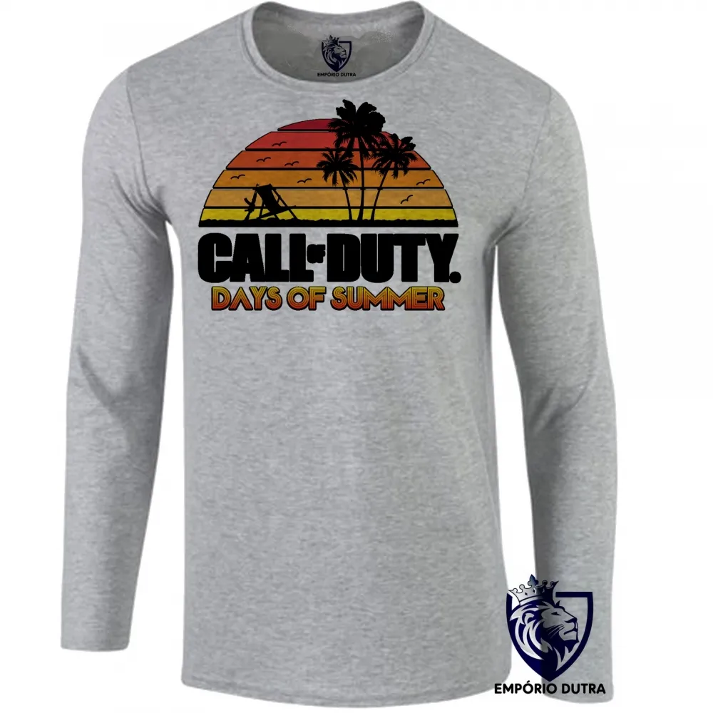Camiseta manga longa Infantil ou Adulto Call of Duty days of summer