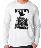 Camiseta manga longa Infantil ou Adulto Days Gone game zoombie tiro - Foto 3