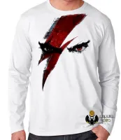 Camiseta manga longa Infantil ou Adulto god of war Deus da guerra kratos - Foto 3