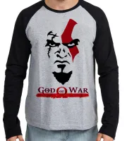 Camiseta manga longa Infantil ou Adulto God of War kratos jogo game - Foto 2