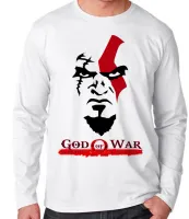 Camiseta manga longa Infantil ou Adulto God of War kratos jogo game - Foto 3