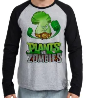 Camiseta manga longa Infantil ou Adulto plants vs zombies game - Foto 2
