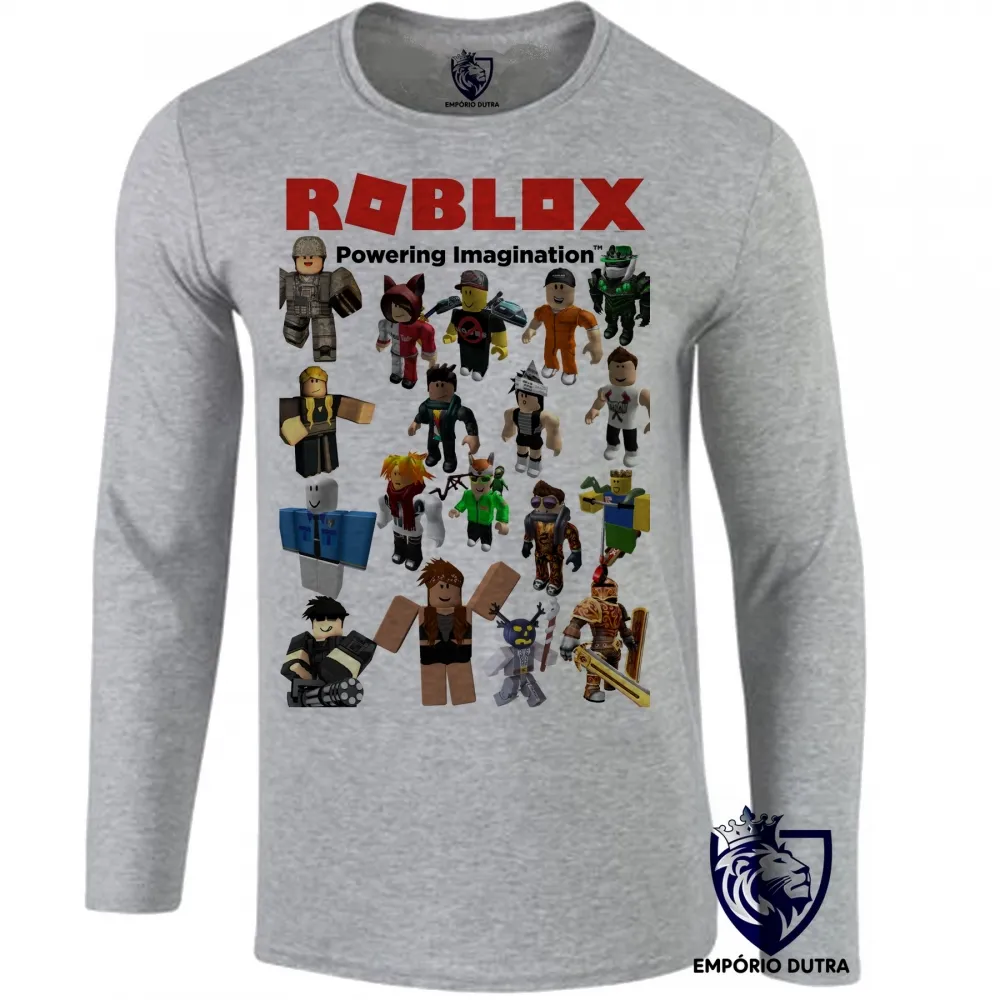 Camiseta manga longa Infantil ou Adulto roblox skins