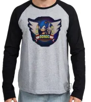 Camiseta manga longa Infantil ou Adulto Sonic game - Foto 2