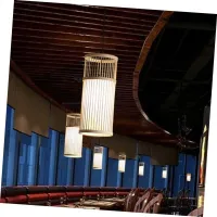 Lâmpada pingente de bambu estilo chinês, Lustre para sala de chá, Hotel, sala de estar, restaurante, decoração de casa - Foto 3