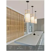 Lâmpada pingente de bambu estilo chinês, Lustre para sala de chá, Hotel, sala de estar, restaurante, decoração de casa - Foto 5