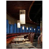 Lâmpada pingente de bambu estilo chinês, Lustre para sala de chá, Hotel, sala de estar, restaurante, decoração de casa - Foto 6
