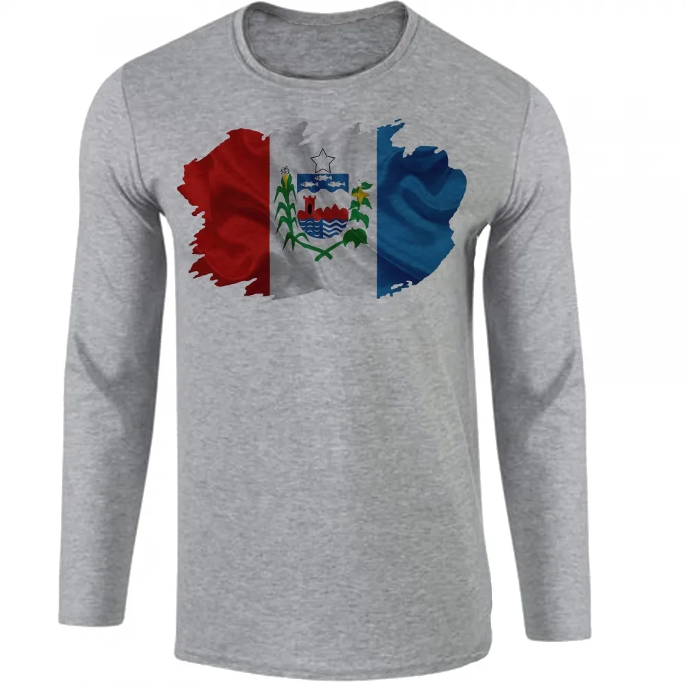 Camiseta manga longa Infantil ou Adulto Estado Alagoas