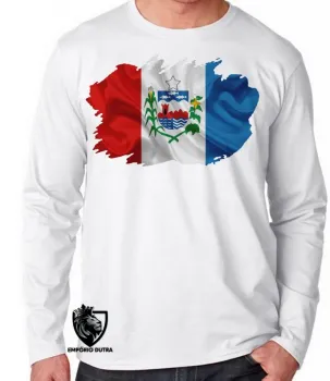 Camiseta manga longa Infantil ou Adulto Estado Alagoas - Foto 2
