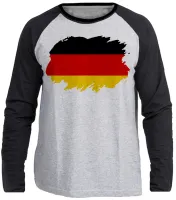 Camiseta manga longa Infantil ou Adulto Bandeira Alemanha germany - Foto 3