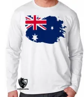 Camiseta manga longa Infantil ou Adulto Austrália oceania - Foto 2