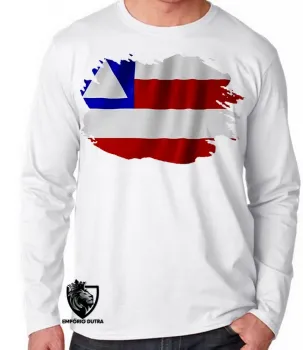 Camiseta manga longa Infantil ou Adulto Estado Bahia - Foto 2