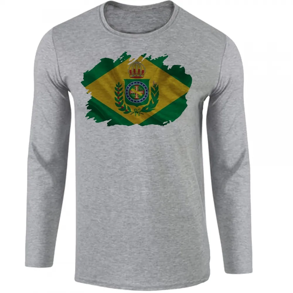 Camiseta manga longa Infantil ou Adulto Brasil imperial monarquia