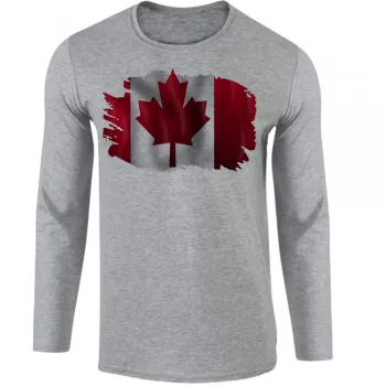 Camiseta manga longa Infantil ou Adulto Canadá america norte Bandeira