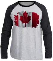 Camiseta manga longa Infantil ou Adulto Canadá america norte Bandeira - Foto 3